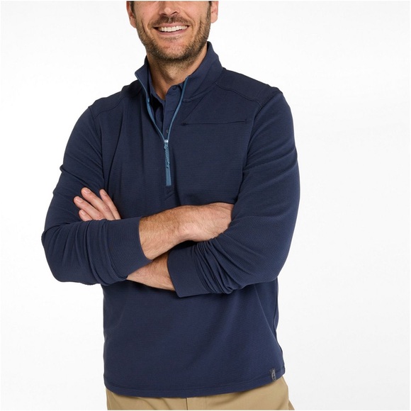 NEW L.L. Bean Men’s Venture Stretch Ottoman 1/4 zip pullover size S reg